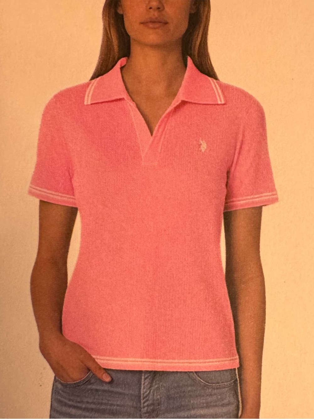 U.S. Polo Assn. Pink Short-Sleeve Polo Sweater NWT size XXL